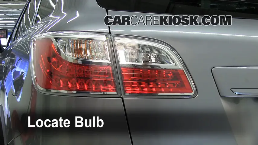 2009 Mazda CX-9 Touring 3.7L V6 Éclairage Feu clignotant arrière (remplacer l'ampoule)